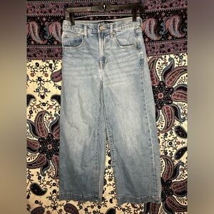 Gap 2/26 R high rise wide leg crop jeans
